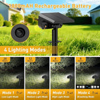 Solar Spot Lights Outdoor Waterproof IP65, [12 Pack/100 LED/4 Modes] 2-in-1 Solar Landscape Spotlights, Auto On/Off High Lumens Spot Lights for Outside Yard Garden Pathway(Cool White)
