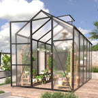 7.2ft high 6*10.2ft greenhouse for outdoors,polycarbonate greenhouse with, main product view