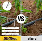 HongWay 120 Pack 6 Inch Landscape Staples 11 Gauge Garden Staples, Galvanized Ground Stakes SOD Pins, Lawn Yard Stakes for Gardening Plant Support Tent Fence Landscaping Fabric Outdoor Decorations