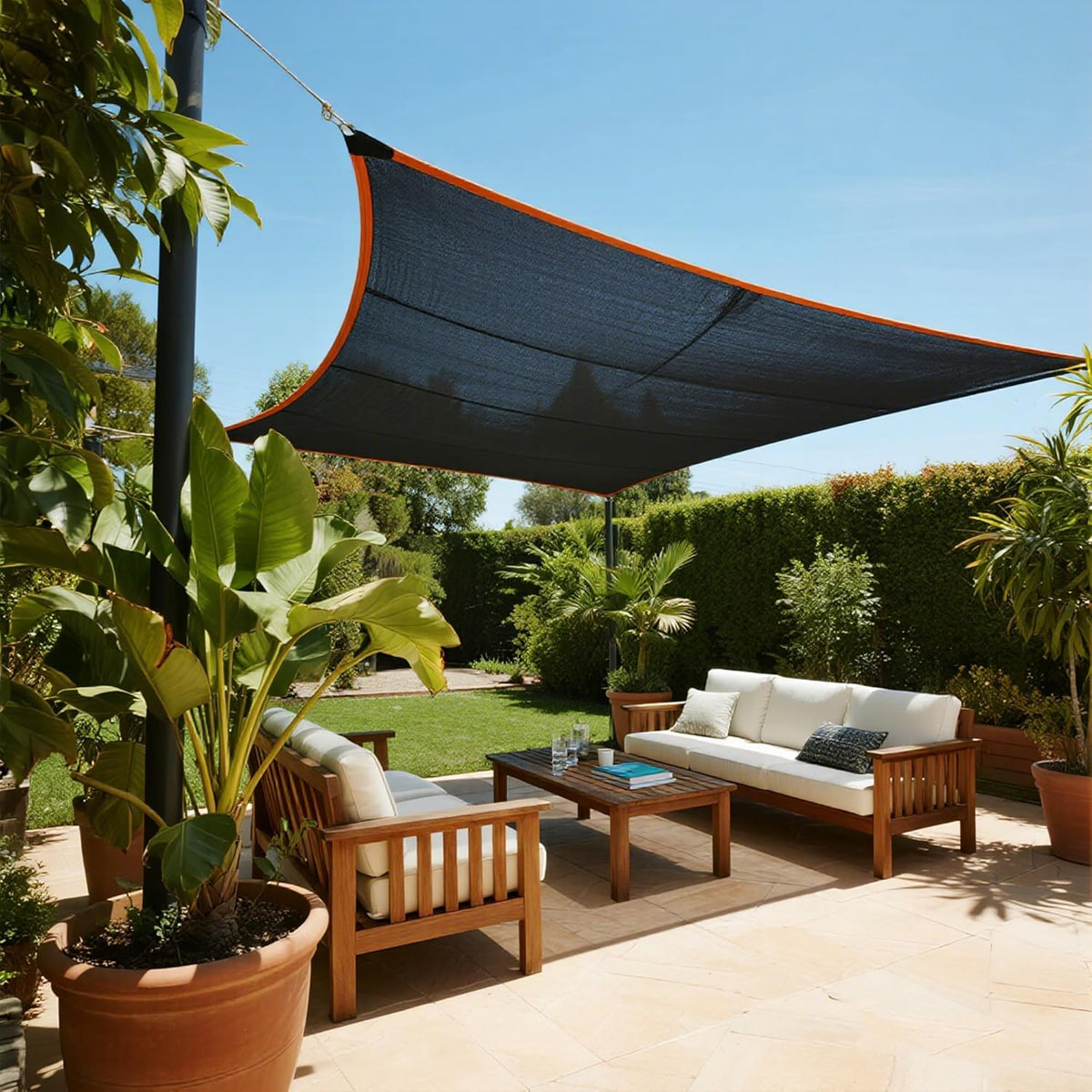 winemana 10x20ft shade cloth 90% uv mesh tarp, close-up detail