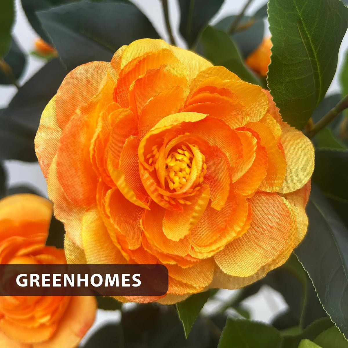 artificial camellia tree, 3ft faux flowering camellia plant, close-up detail