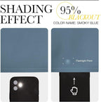 NICETOWN Stone Blue Blackout Curtain for Bedroom - Window Treatment Energy Saving Thermal Insulated Room Darkening Solid Grommet Blackout Drape for Living Room, 1 Panel, W52 x L72
