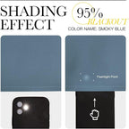 NICETOWN Blackout Curtain Panel - (Stone Blue Color) Light Blocking Room Darkening Window Drape for Nursery/Bedroom, Ring Top, W52 x L84, 1 PC