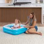 3-in-1 Inflatable Baby Pool, Bathtub & Ball Pit for Toddlers 1-3, Patented Safety Secure Grip Handles, Soft Floor & Drain - Summer Water Toys, First Birthday Gifts, Kiddie Pool for Ages 1 2 3, 34"x10"