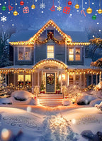 Brightown C7 LED Warm White Christmas Lights Outdoor, 17FT Christmas String Lights with 25 Plastic Bulbs, Traditional Hanging Holiday Lights for Christmas Tree Patio Fence Roofline Xmas
