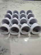 The Original Quail Feed Saver Port 1.5inch No Waste DIY Feed Ports for Coturnix Quail 3D Printed Made in USA 16ct White Color