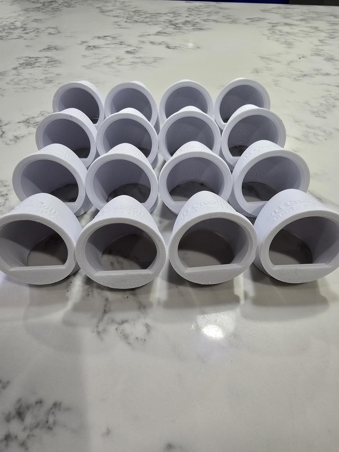The Original Quail Feed Saver Port 1.5inch No Waste DIY Feed Ports for Coturnix Quail 3D Printed Made in USA 16ct White Color