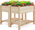 yaheetech 34" raised garden bed with legs, wooden, main product view