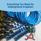 Orbit 2-Zone All-in-One Automatic Watering System - Automatic Sprinkler System for Yard Irrigation Setup - DIY Lawn Kit - Double Outlet Hose Timer - Easy Push-Fit Technology - Large Coverage - 50021