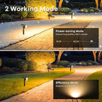 Linkind Solar Spot Lights Outdoor Waterproof IP67, 60 LED Solar Flood Lights 30% High Conversion Landscape Lighting for Garden Yard Pathway (6 Pack, Warm White)