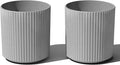 Veradek Demi Series Round Planter for Porch, Patio, Backyard | Durable Plastic-Stone Composite Material | Modern Décor for Tall Plants, Flowers