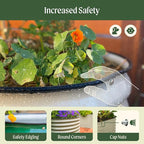 Vego garden Raised Garden Bed Kit, 17" Tall 10 in 1 Jumbo Modular Metal Raised Garden Beds, Metal Planter Box for Vegetables, Flowers, Herbs, Olive Green