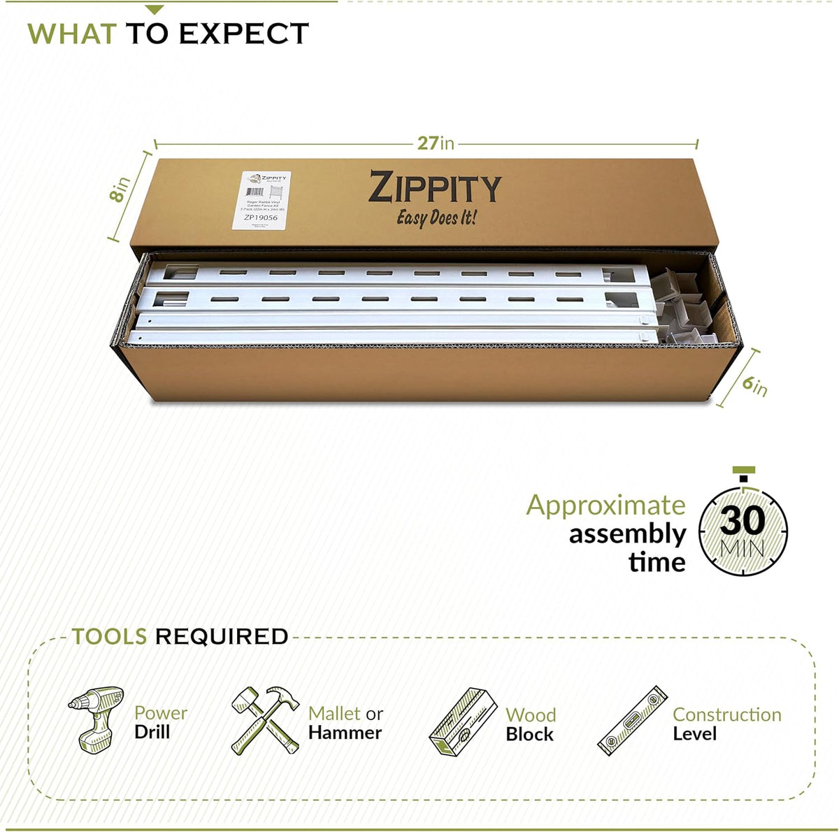 zippity roger rabbit garden fence, white vinyl diy on a desk or shelf