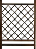 red lantern japanese wood & bamboo fence section, main product view