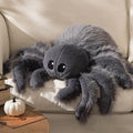 phantoscope halloween spider shaped throw pillow, faux fur, main product view