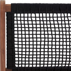SAFAVIEH Outdoor Collection Kobina Natural Acacia Wood/Black Rope Foldable Bench