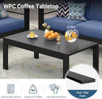Solaste Aluminum Outdoor Patio Furniture Set, 5 Seats Patio Sectional Sofa with 5" Thick Cushion, Outdoor Patio Set with Coffee Table for Porch, Backyard, Deck, Yard, Blue