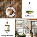 2Pcs 2.5in Ceiling Hooks for Hanging Plants Black