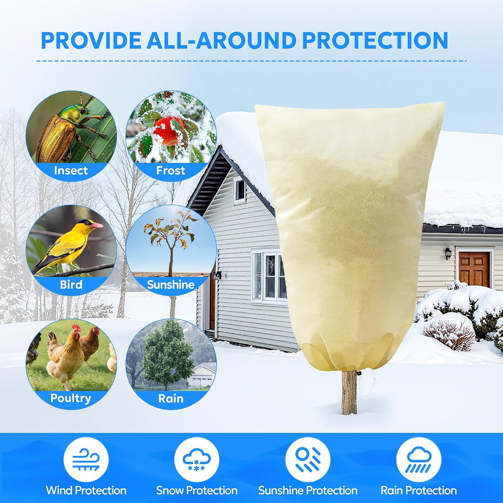 mixc plant covers freeze protection, 47.2''×70.8'' winter cold on a desk or shelf