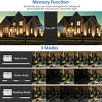 MEIHUA Solar Spot Lights Outdoor, 6 in 1 Solar Landscape Spotlights 2700K Warm White, 3 Lighting Modes & 3 Brightness, IP66 Waterproof Spotlights Outdoor Garden for Pathway Driveway Yard Tree