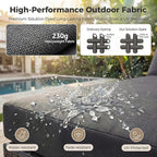 NICESOUL 8 Seater Modern Luxury Outdoor Furniture Set, Extra Large PE Wicker Patio Modular Sectional Sofa with Ottoman, 29.3'' High Back L-Shaped All-Weather Conversations, Deep Seated Grey Color