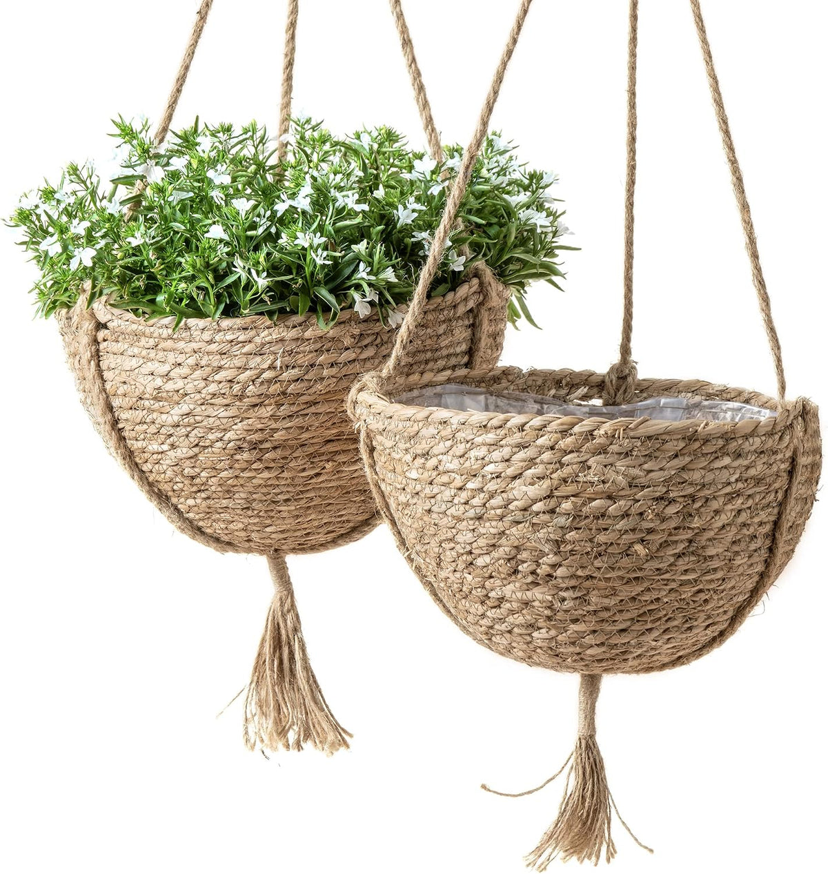 la jolie muse seagrass hanging planters, set of, main product view