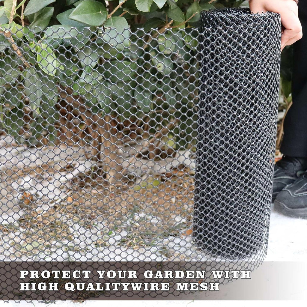 32.8 ft x 15.7 in roll mesh fence shown in use