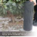 32.8 ft x 15.7 in roll mesh fence shown in use