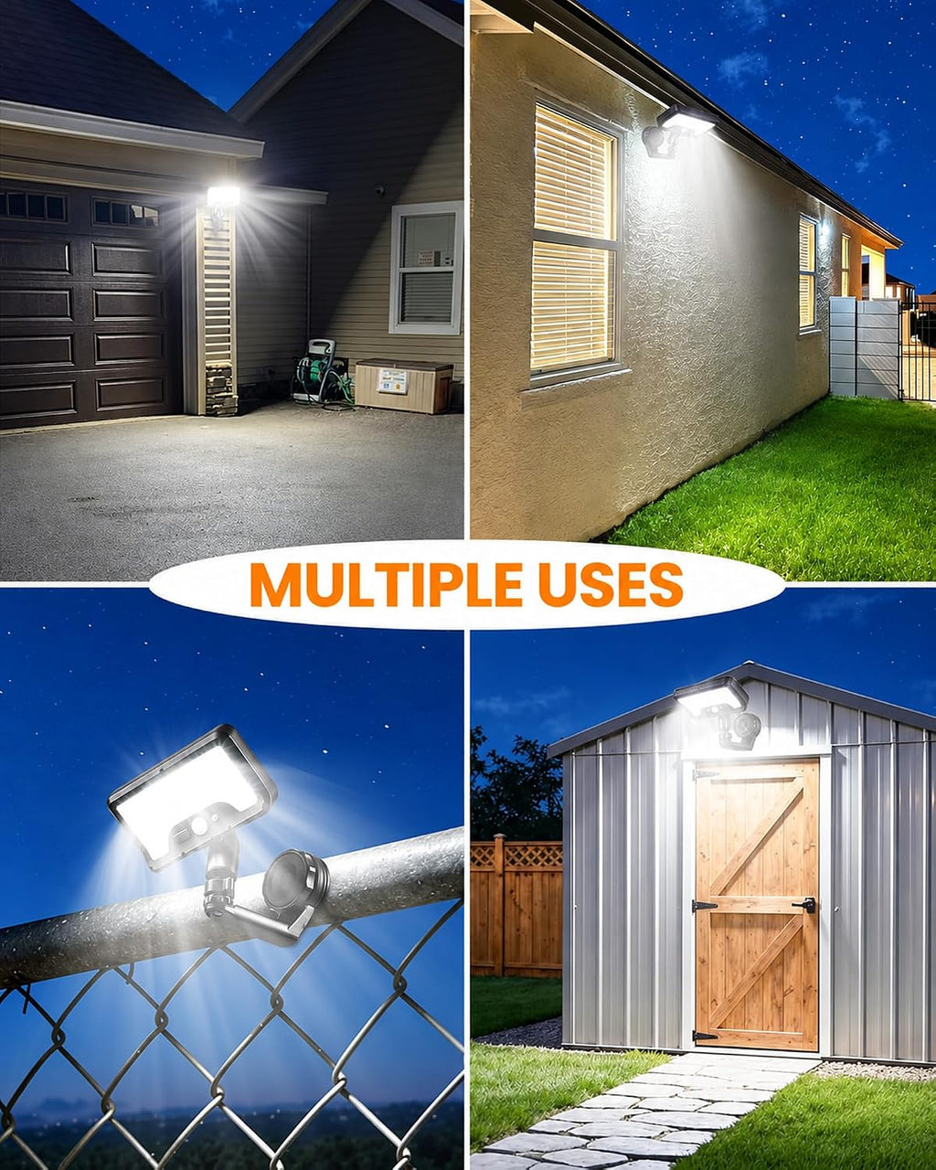 luhlee magnetic solar lights outdoor,600lm motion sensor wall, package contents