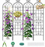 2.2m（86.7" h x 19.7" w） black iron garden, main product view