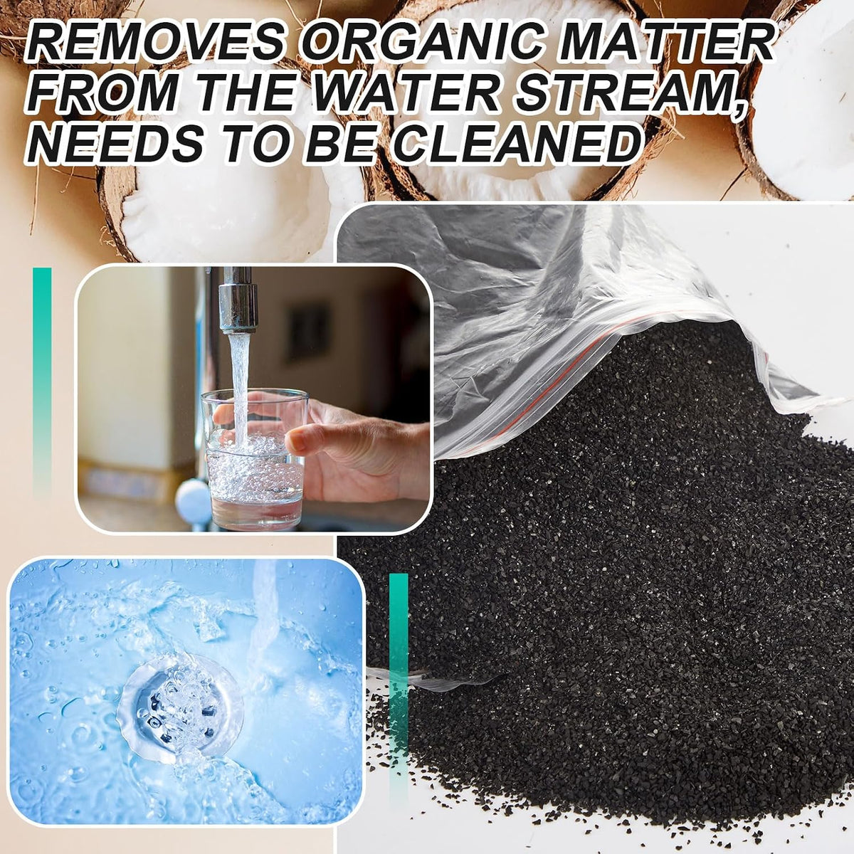 threlaco 10lbs activated charcoal powder bulk, 0.02 x, close-up detail