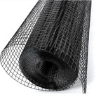 Black Hardware Cloth 1/2 in 48 x 100 ft 19 Gauge Mesh | PVC coated wire mesh, Shape Retention, Easy to Cut, Chicken Run, Garden Fence, Tree Guard, Animal Enclosure