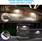 LEONLITE 7 Inch LED Hardscape Lighting, Update Retaining Wall Lights, LED Landscape Lighting, 12-24V AC/DC Paver Light Low Voltage, 3W/4W/5W Dimmable Outdoor Step Lights, 5000K Daylight, ETL, 4 Pack