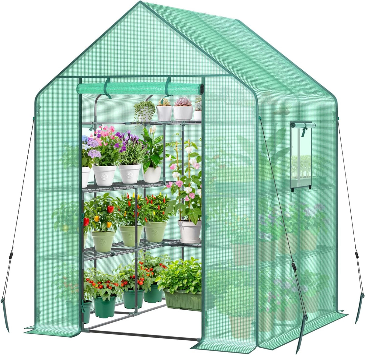 greenhouse for outdoors with screen windows, ohuhu upgraded, main product view