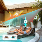 Quictent 24X24FT Large Overzied 185G HDPE Square Sun Shade Sail Canopy 98% UV Block Outdoor Patio Garden with Hardware Kit 24'x24' Terracotta