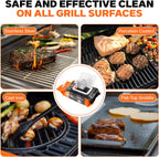 Proud Grill Q-Swiper Easy-Clean Moist, Tough BBQ Grill Cleaning Wipes, 40ct | Bristle-Free BBQ Cleaner, Heavy-Duty Thick Degreaser Wipes, Grease & Grime Remover for Outdoor Barbecue Grills, Disposable