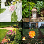 FEED GARDEN Adjustable 48 Inch Small Shepherd Hooks for Outdoor, Garden Hook for Lanterns, Shepard Hooks for Hanging Plants, Bird Feeders, Solar Lights, Mason Jars, Weddings Decor,2 Pack