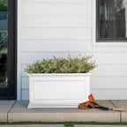 Veradek Brixton Series Long Plastic Planter - Large Planter Box for Indoor or Outdoor Patio/Balcony | Durable All-Weather Use with Drainage Holes | Classic Estate Design for Flowers, Trees, Shrubs