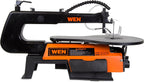 wen variable speed scroll saw, 16-inch with work shown in use
