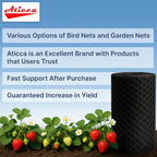 Heavy Duty Bird Netting for Garden Protection & Fruit Trees, 25x25 Ft with 10 Stakes – Black Anti-Bird Net for Poultry, Deer, & Squirrel Protection, Durable Nylon Mesh for Garden and Yard Use