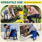 Garden Kneeler and Seat Heavy Duty - 12.7" Wide Garden Kneeling Bench Stool with Handles, Folding Knee Seat Chair Gardening Gifts for Seniors Women Men Gardeners Pain-Free Weeding Planting