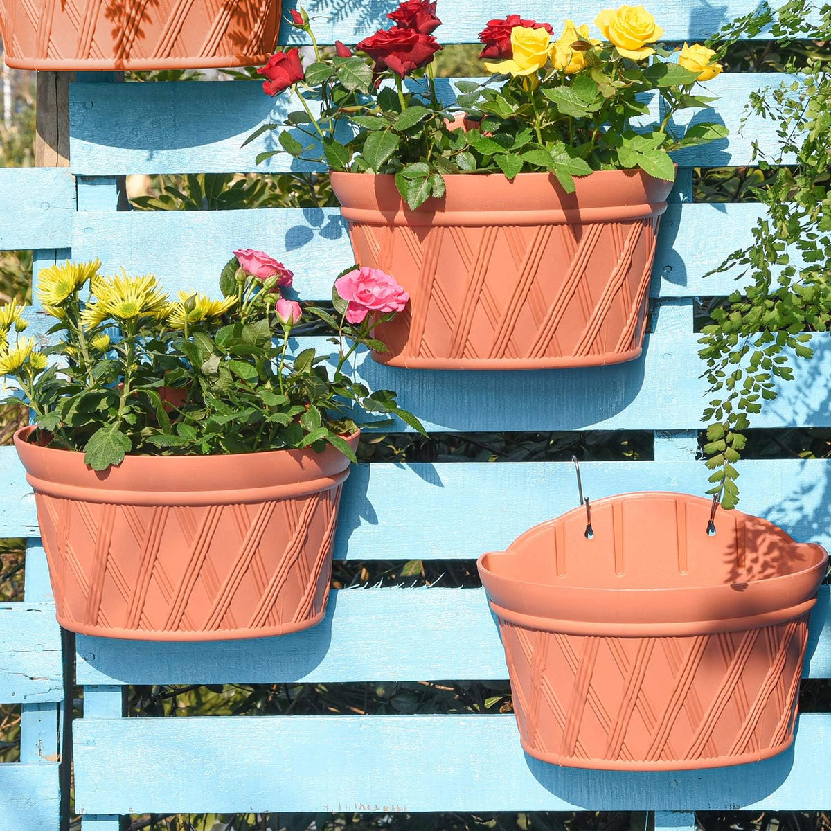 sungmor wall hanging planters,11.5 inch hanging flower pots, main product view
