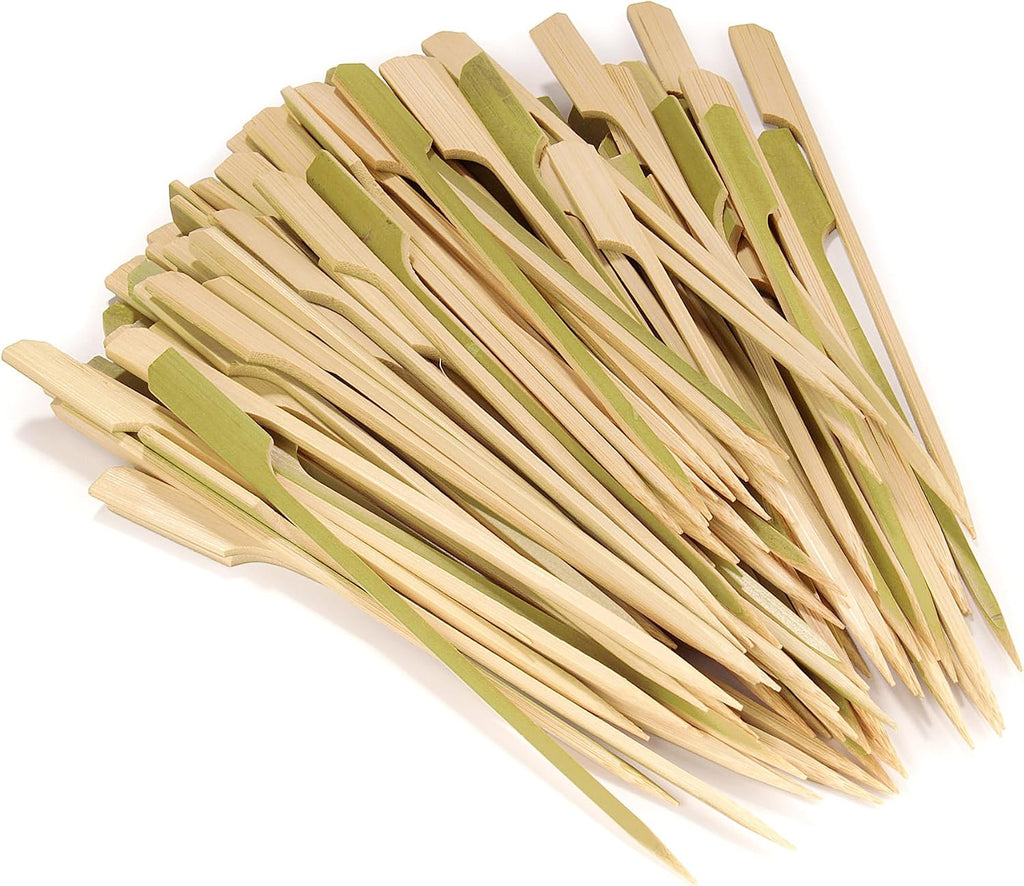 BambooMN 2.7" Bamboo Paddle Pick Skewers for Food, Drinks, Appetizers - 10,000 Pieces