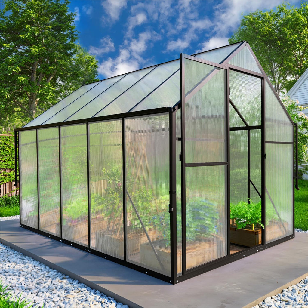 6x10 ft greenhouse for outdoors, polycarbonate green house, main product view