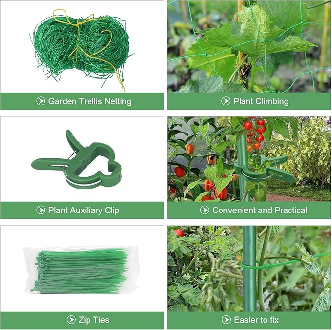 55" H x 36" W Cucumber Trellis for Raised Bed Garden, Cucumber Trelli for Climbing Plants Outdoor，A-Frame Vegetable Grow Supports, Tomato Plant Support for Tomato Squash Zucchini (1PC)