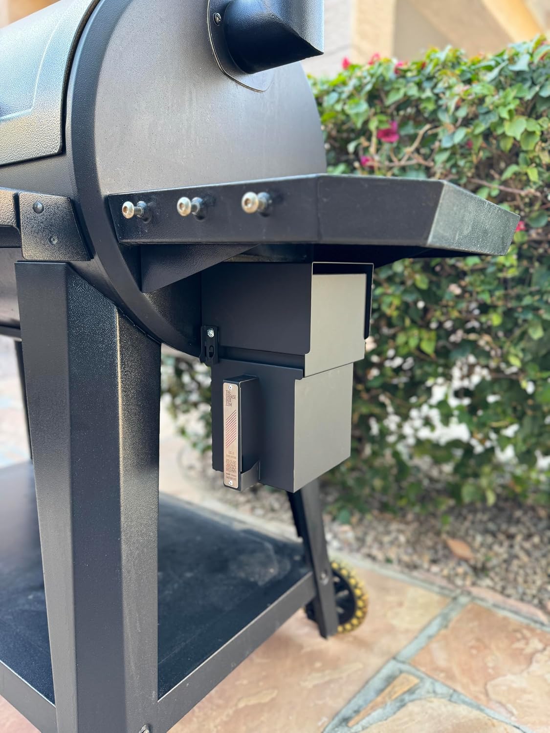 Upgraded Grease Bucket - THE GREASE BOX GX-1 for Wood Pellet Grills (Side Grease Spouts) Includes (1) Silicone Box Liner