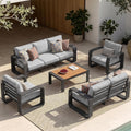 oversized aluminum outdoor furniture set, extra large patio, main product view