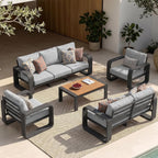 oversized aluminum outdoor furniture set, extra large patio, main product view