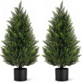 vivatrees 3ft artificial topiary cedar trees, uv-resistant faux, main product view