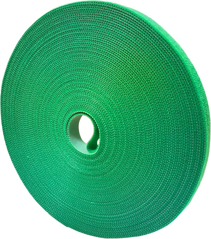 Garden Tie Green Tape, Plant Supports, Gentle On Plants (65.6ft × 0.6 inch, 1 roll, Green)